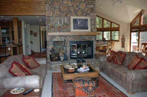 Living rock fireplace