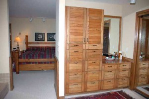 Master bath built in cabinets